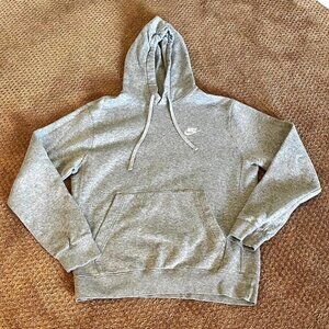 Nike Hoodie Womens Unisex Small Gray Pullover Sweatshirt Hoodie